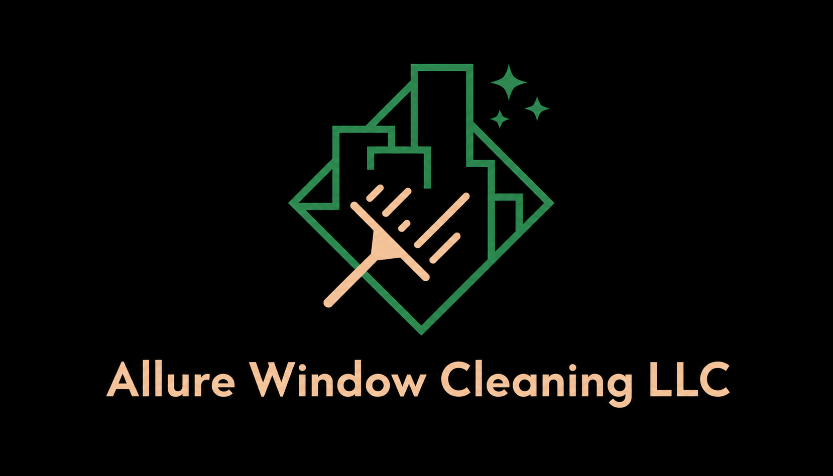 Allure Window Cleaning LLC — green window and gold squeegee logo