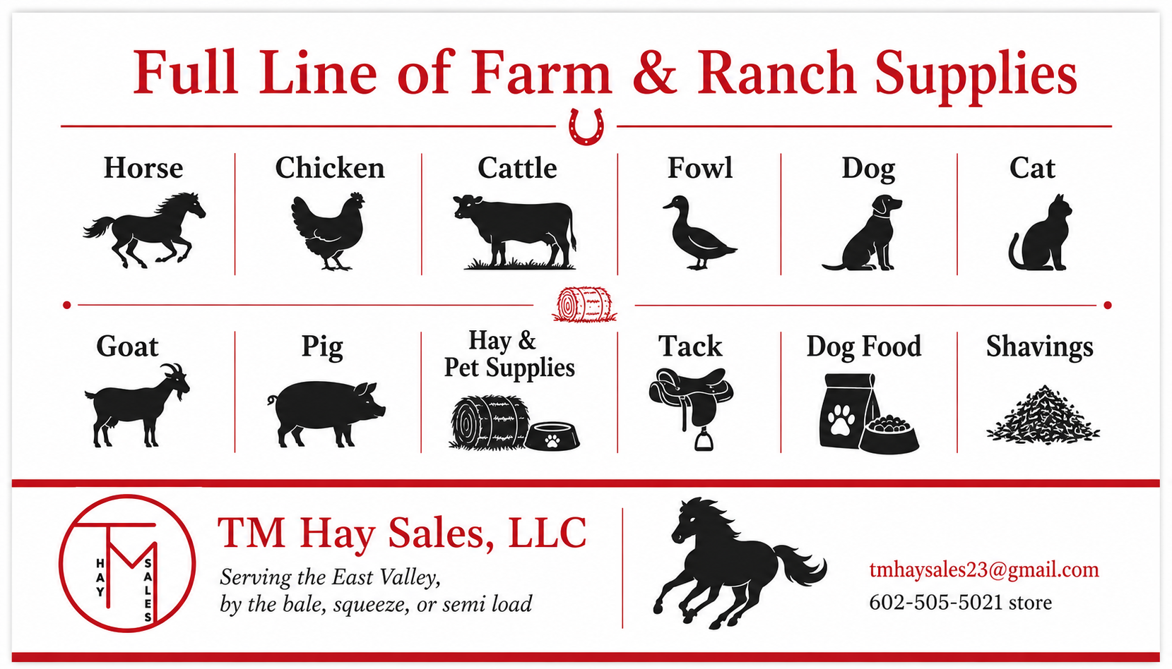 TM Hay Sales, LLC business card back
